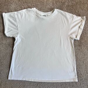 Wild Fable Oversized Boxy Folded Sleeve Tee Shirt Size Small
